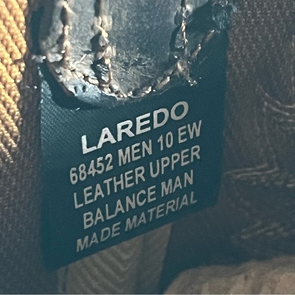 Laredo Boots Brown Leather Cowboyy Boots Shoes Men’s Size 10 EXTRA WIDE - Picture 8 of 10